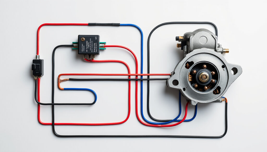 téléchargez un schéma de branchement démarreur au format pdf, avec un plan électrique simple et clair pour faciliter vos installations et réparations.